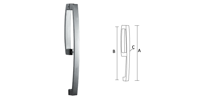 Glass Door handle,Stainless Steel/Shower handle